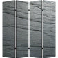 Multi Color Wood Canvas Black Slate Screen By Homeroots - 274662 | Room Dividers | Modishstore