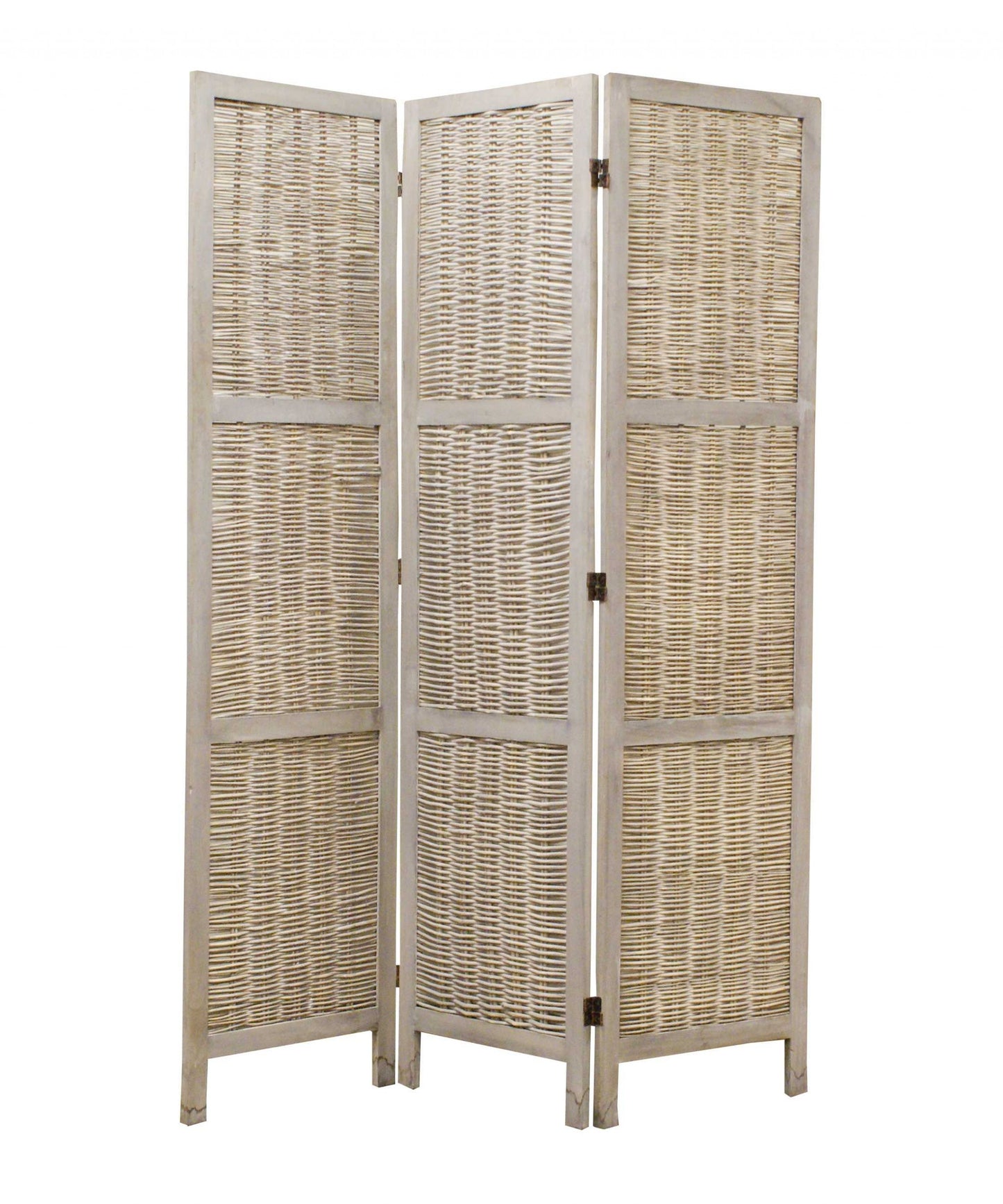 Beige Wood Screen By Homeroots - 274669 | Room Dividers | Modishstore