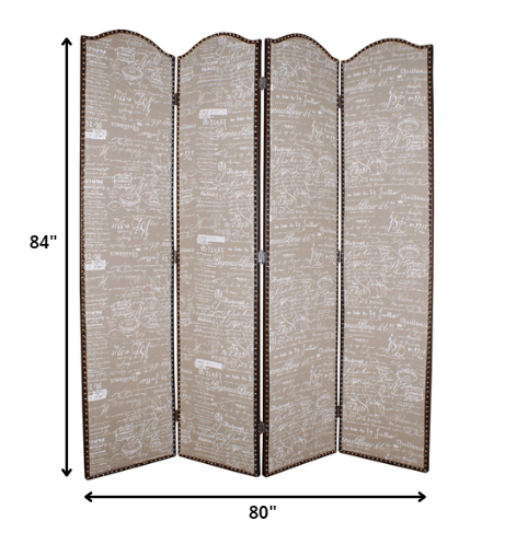 Tan Wood Galore Screen By Homeroots | Room Dividers | Modishstore - 2