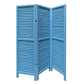 Blue Finish Wood Shutter 3 Panel Room Divider Screen By Homeroots | Room Dividers | Modishstore
