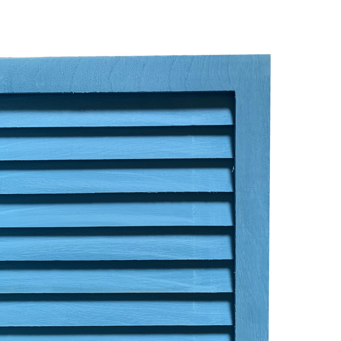 Blue Finish Wood Shutter 3 Panel Room Divider Screen By Homeroots | Room Dividers | Modishstore - 2