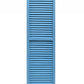 Blue Finish Wood Shutter 3 Panel Room Divider Screen By Homeroots | Room Dividers | Modishstore - 3