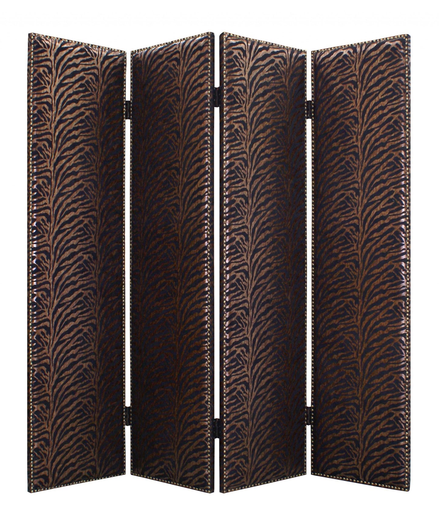 Bronze Wood & Fabric Screen By Homeroots - 274732 | Room Dividers | Modishstore - 2