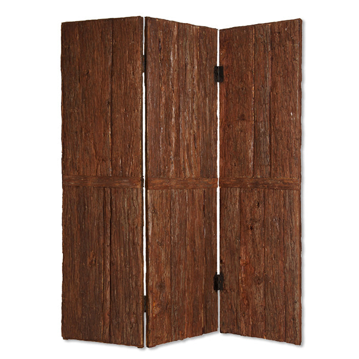 Brown Wood Tahoe Screen By Homeroots | Room Dividers | Modishstore - 2