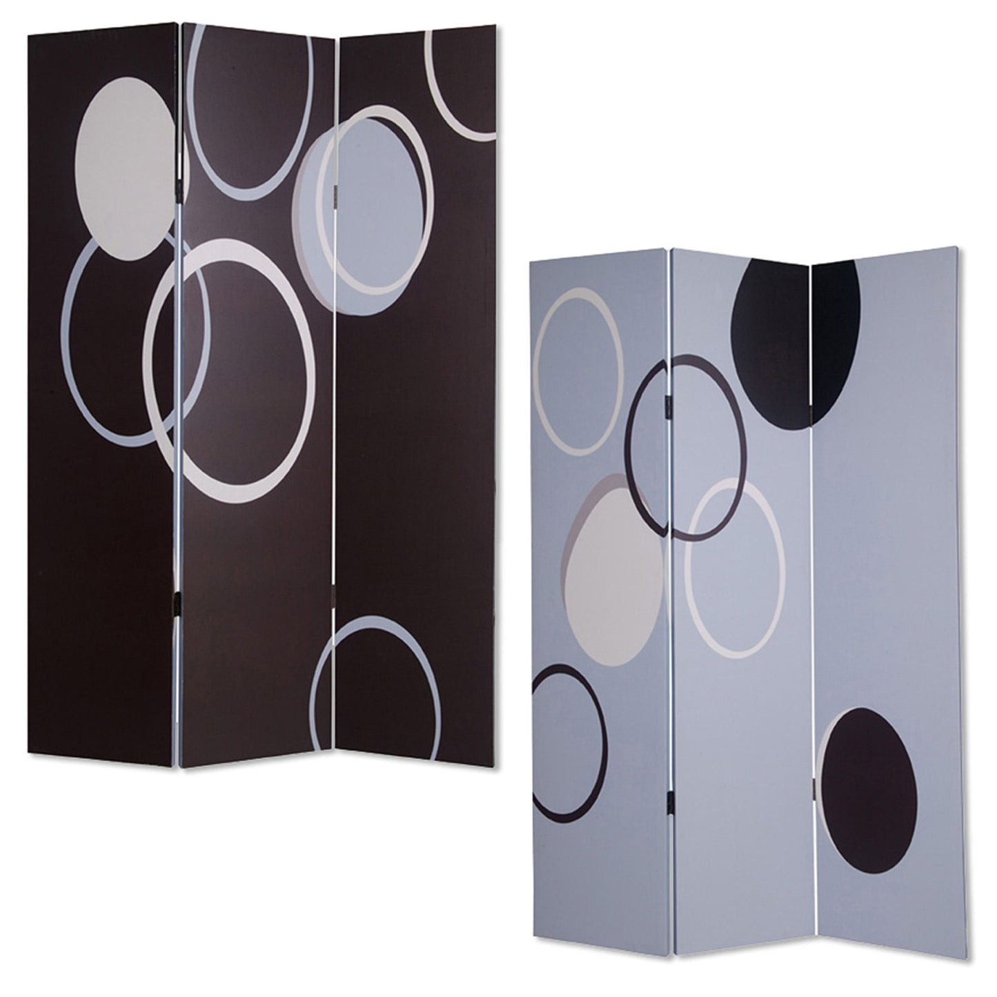 Muti Color Black Metal 3 Panel Screen By Homeroots | Room Dividers | Modishstore - 3