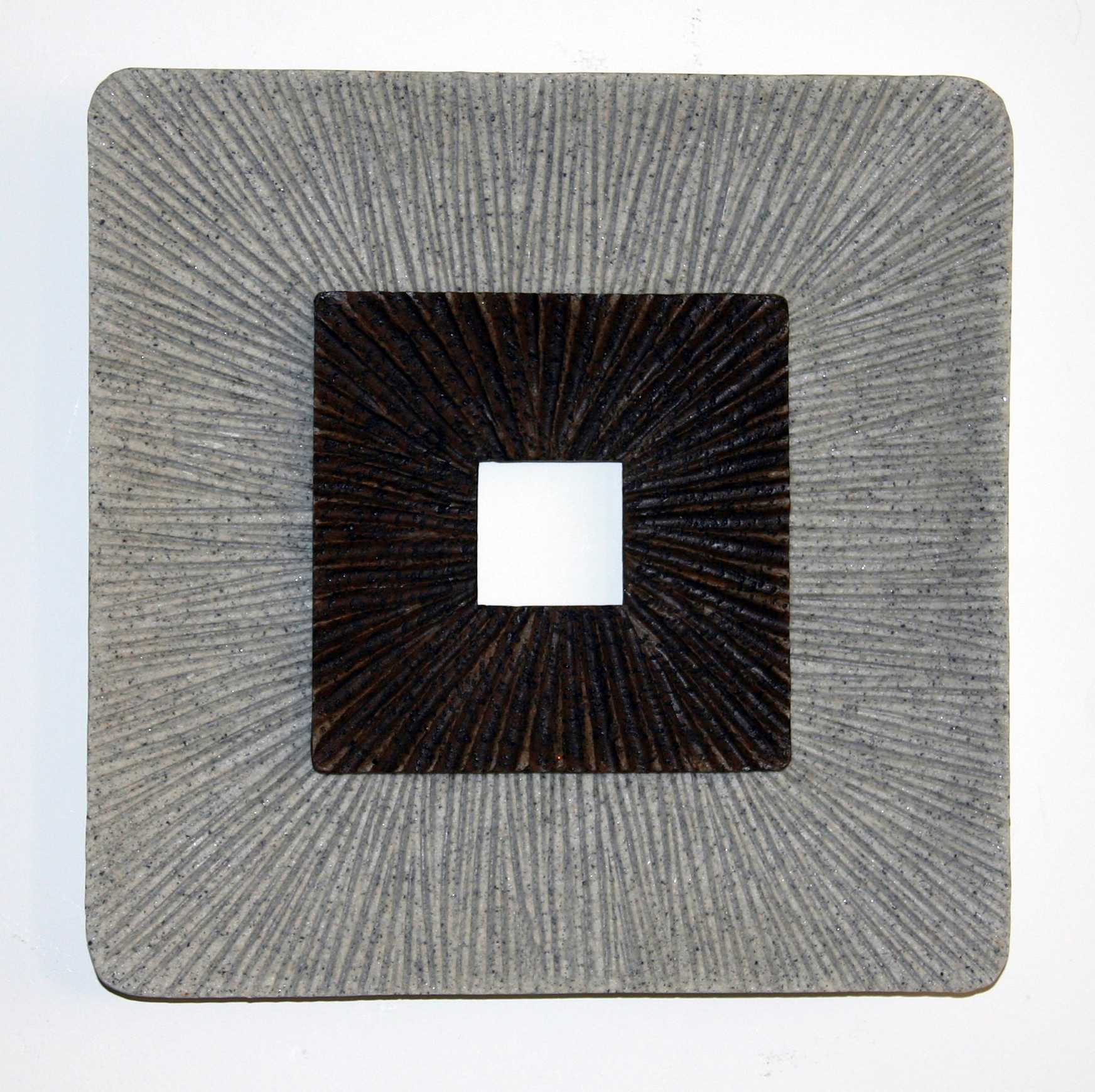 Modern Brown and Gray Ribbed Square Wall Art By Homeroots | Wall Decor | Modishstore - 2