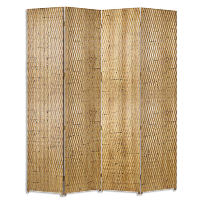 Gold Wood Screen By Homeroots | Room Dividers | Modishstore - 3