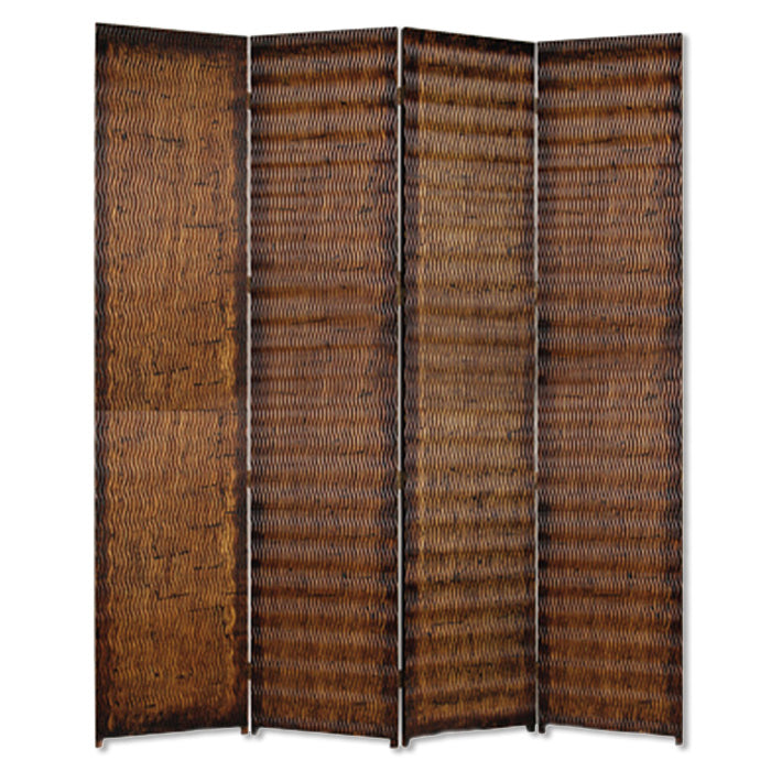 Brown Wood Screen By Homeroots - 274907 | Room Dividers | Modishstore