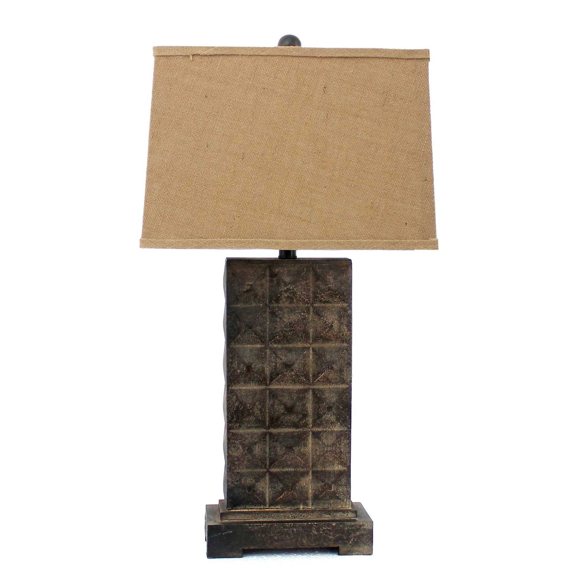 Brown Vintage With Metal Pedestal - Table Lamp | Table Lamps | Modishstore - 2