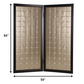Gold Wood & Fabric Screen By Homeroots - 277096 | Room Dividers | Modishstore - 2