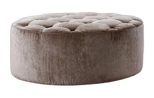 16.5' MDF and Velour Ottoman Tufted with Artificial Crystals By Homeroots | Ottomans | Modishstore - 3