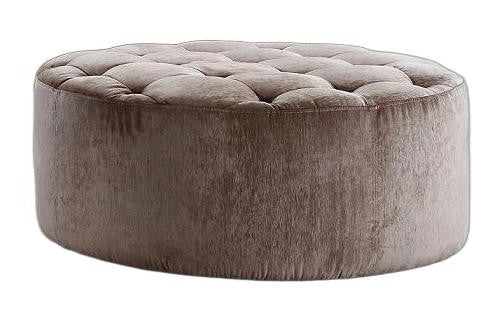 16.5' MDF and Velour Ottoman Tufted with Artificial Crystals By Homeroots | Ottomans | Modishstore - 4