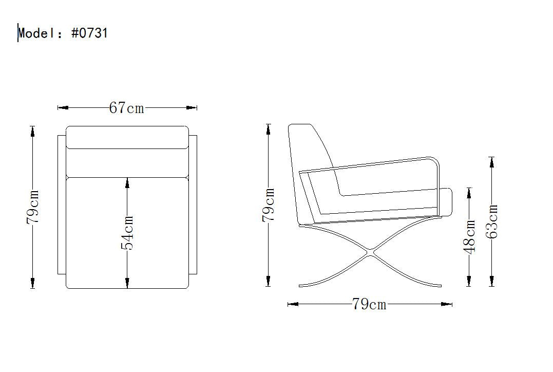 31' Black Leather and Steel Lounge Chair By Homeroots | Accent Chairs | Modishstore - 4