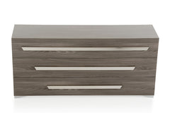 Gray Gradient Lines Chrome 3 Drawer Dresser By Homeroots