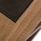 15' Walnut Wood Veneer and Glass Coffee Table By Homeroots | Coffee Tables | Modishstore - 4