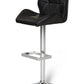 42' Black Eco Leather And Steel Bar Stool By Homeroots | Bar Stools | Modishstore - 2