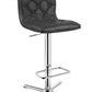 35' Black Leatherette And Steel Bar Stool By Homeroots | Bar Stools | Modishstore