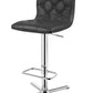 35' Black Leatherette And Steel Bar Stool By Homeroots | Bar Stools | Modishstore - 3