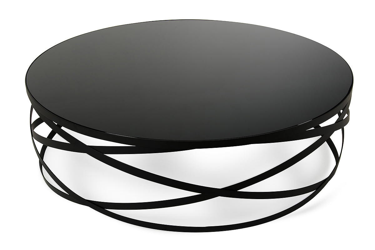 13' Black Metal and Glass Coffee Table By Homeroots | Coffee Tables | Modishstore - 5