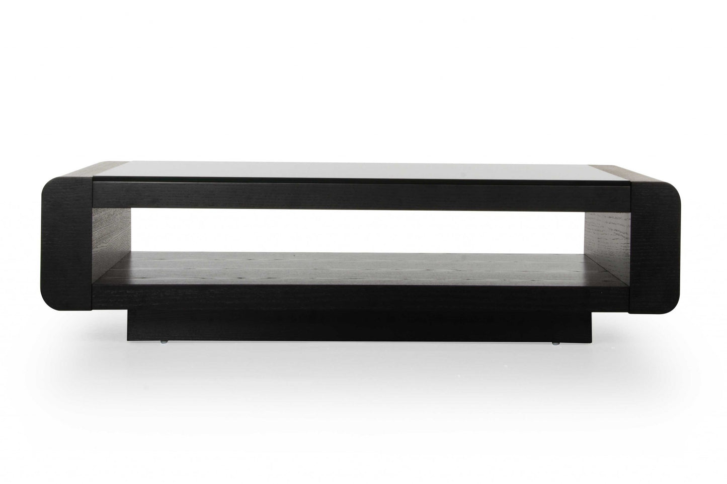 13" Black Oak Veneer and Glass Coffee Table By Homeroots | Coffee Tables | Modishstore - 3