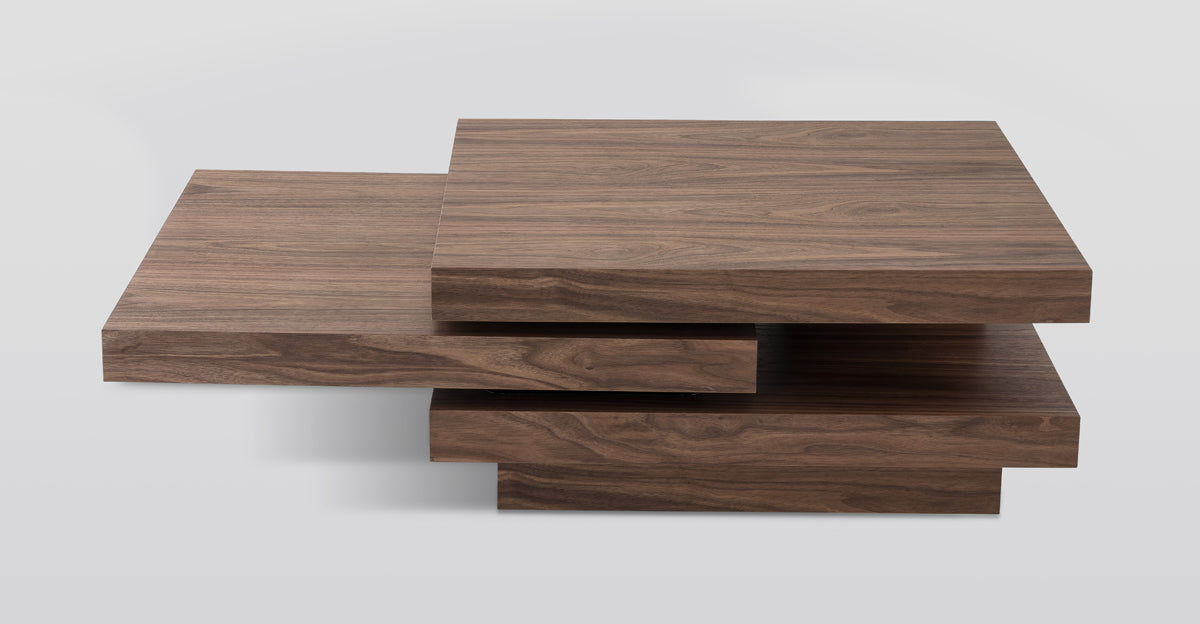 13' Walnut Veneer Coffee Table By Homeroots | Coffee Tables | Modishstore