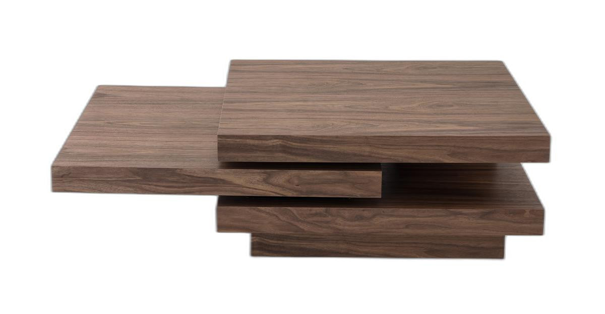 13' Walnut Veneer Coffee Table By Homeroots | Coffee Tables | Modishstore - 2