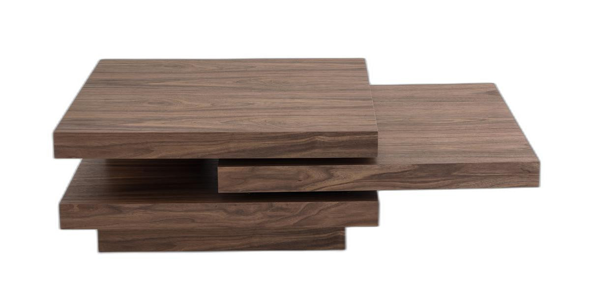 13' Walnut Veneer Coffee Table By Homeroots | Coffee Tables | Modishstore - 3