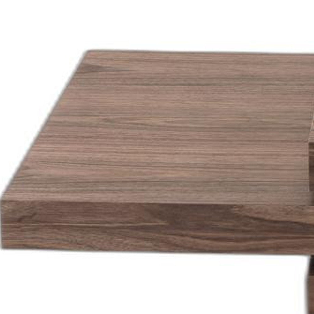 13' Walnut Veneer Coffee Table By Homeroots | Coffee Tables | Modishstore - 5