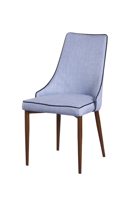 35' Blue Fabric And Metal Dining Chair By Homeroots | Dining Chairs | Modishstore