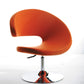 34' Orange Fabric Polyester and Wool Lounge Chair By Homeroots | Accent Chairs | Modishstore