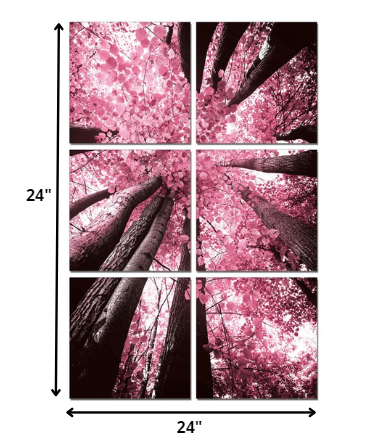 24" Canvas 6 Panels Blossom Trees Color Photo By Homeroots | Sculptures | Modishstore - 2