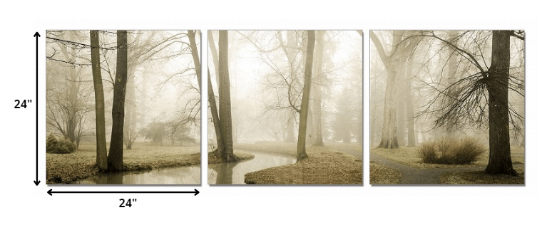 24" Multicolor Canvas 3 Panels Photo By Homeroots - 284011 | Wall Decor | Modishstore - 2