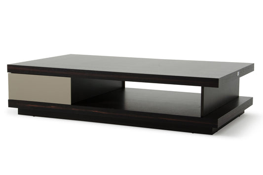 15' Oak and Grey Gloss Veneer Coffee Table By Homeroots | Coffee Tables | Modishstore