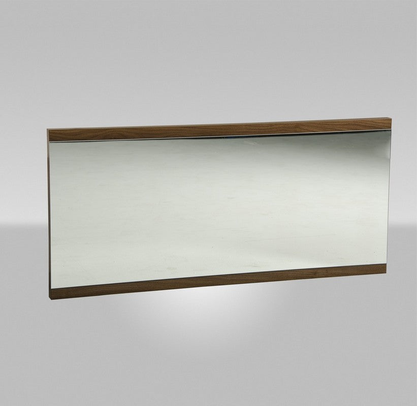 24" Walnut Veneer and Glass Mirror By Homeroots | Mirrors | Modishstore