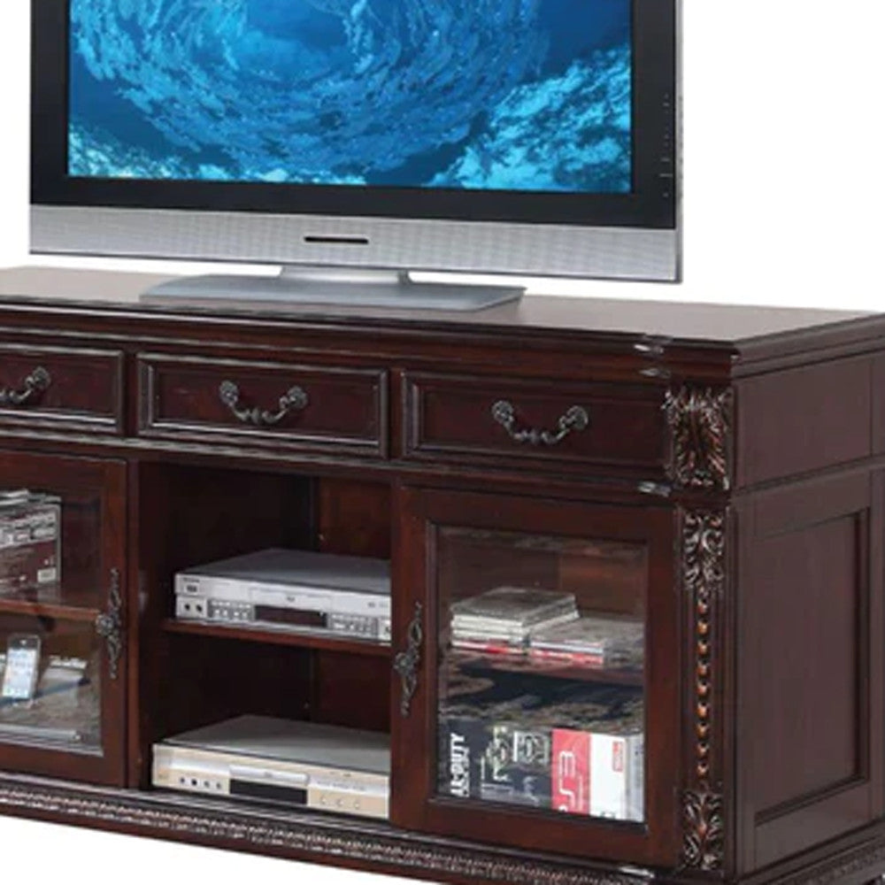 Cherry Poplar Wood Tv Stand By Homeroots | TV Stands | Modishstore - 2