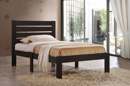 Popular Brown Twin Size Slat Wood Bed By Homeroots | Beds | Modishstore