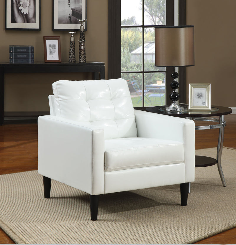 White Accent Chair By Homeroots | Accent Chairs | Modishstore