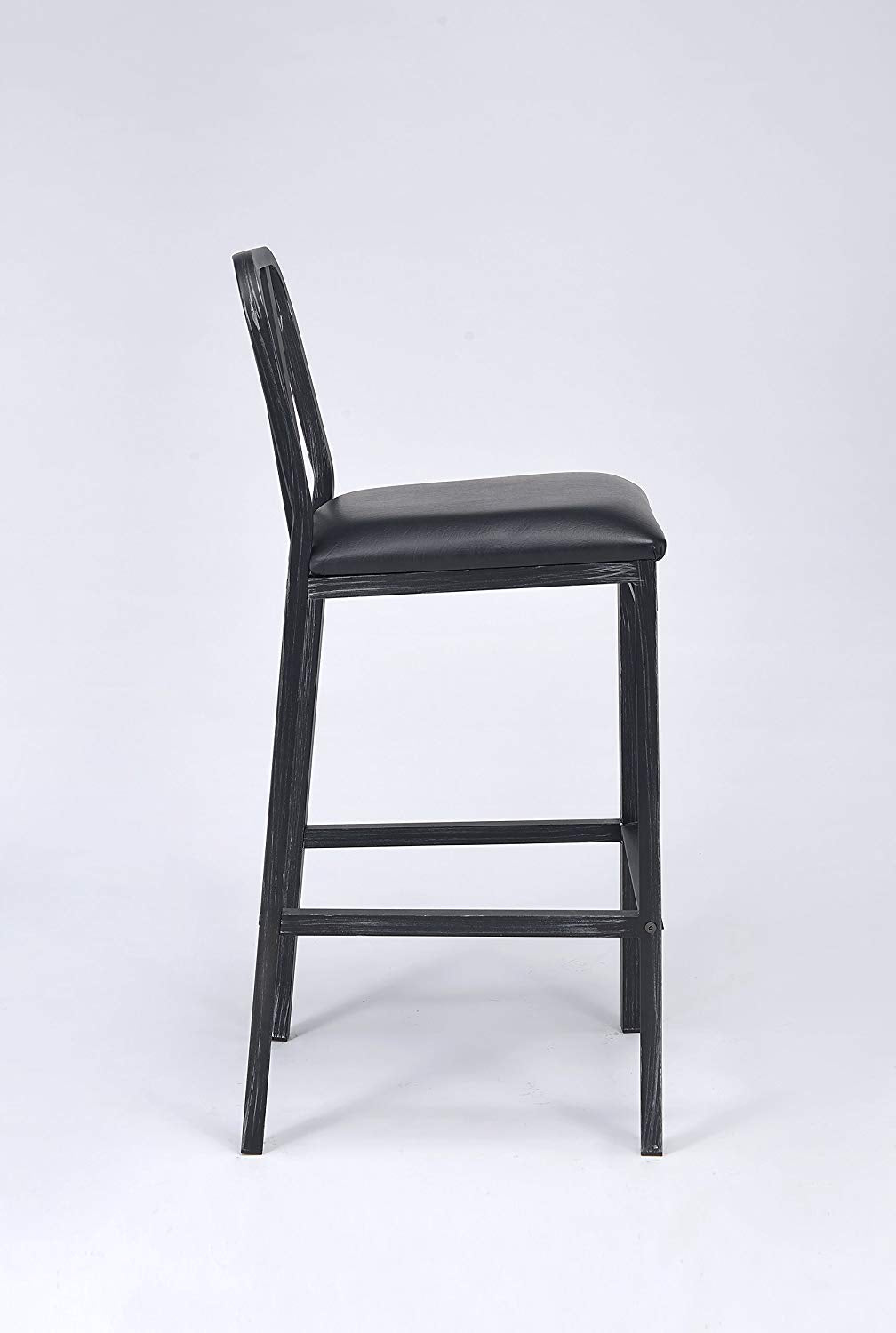 pc Black And Antique Black Bar Chair By Homeroots | Bar Stools | Modishstore - 3