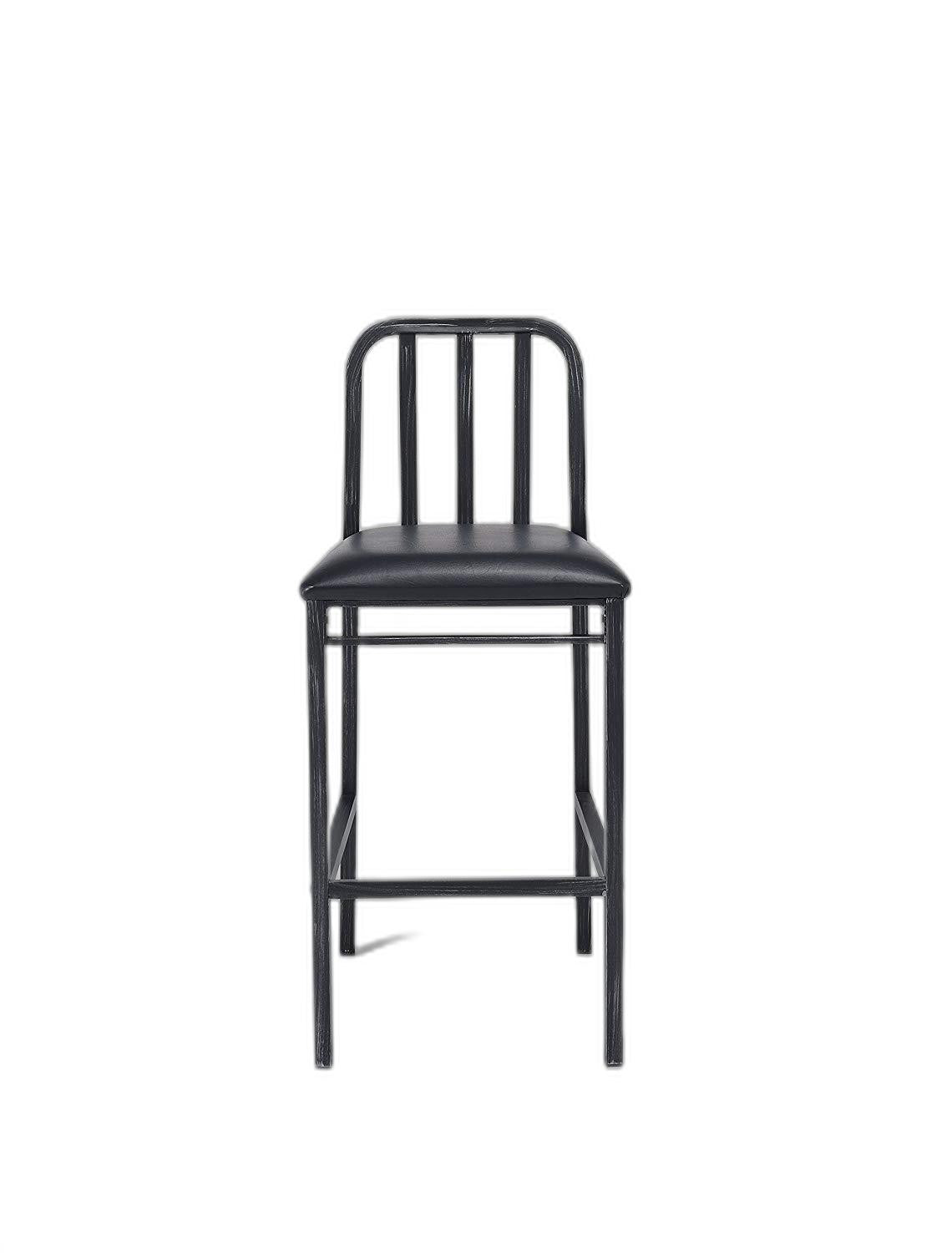 pc Black And Antique Black Bar Chair By Homeroots | Bar Stools | Modishstore - 4