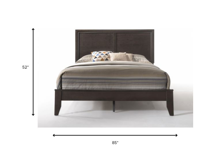 Queen Espresso Bed By Homeroots | Beds | Modishstore - 4