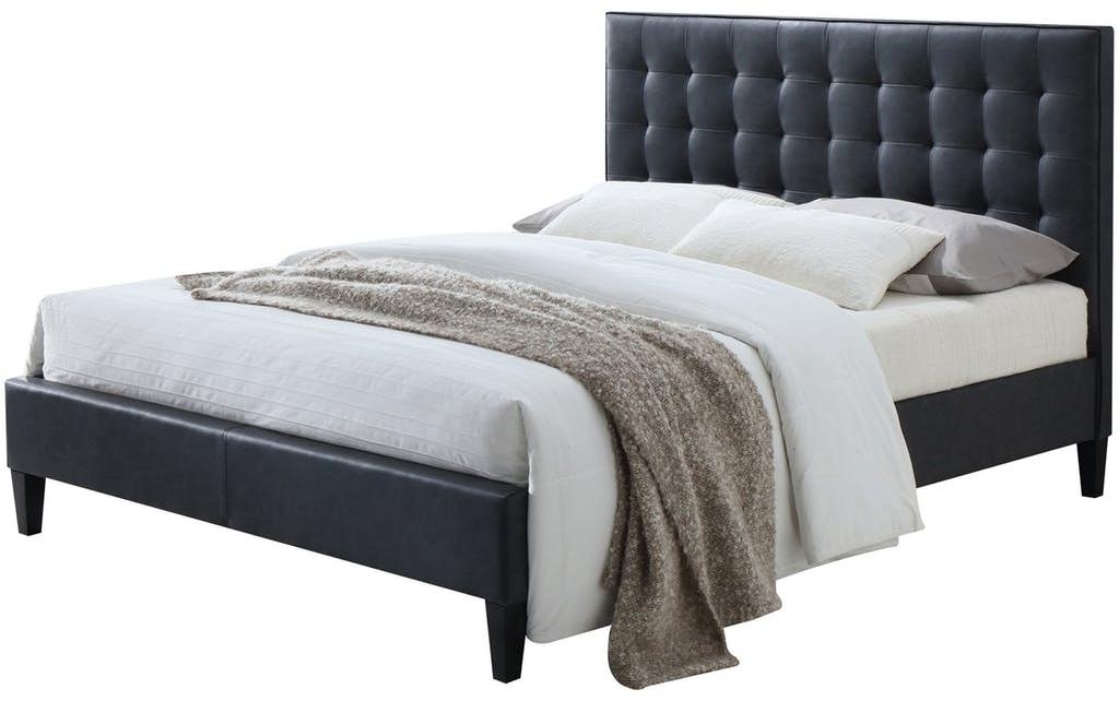 H Tone Gray Queen Bed By Homeroots | Beds | Modishstore - 2