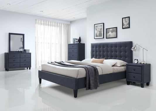 H Tone Gray Queen Bed By Homeroots | Beds | Modishstore