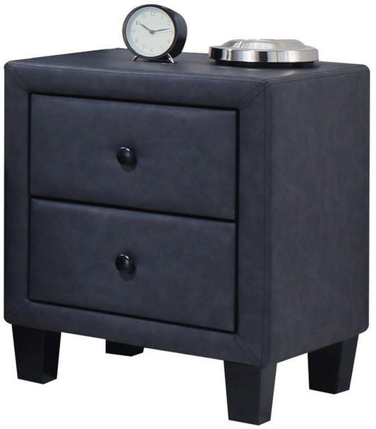 2-Tone Gray Upholstered Contemporary Nightstand By Homeroots | Nightstands | Modishstore