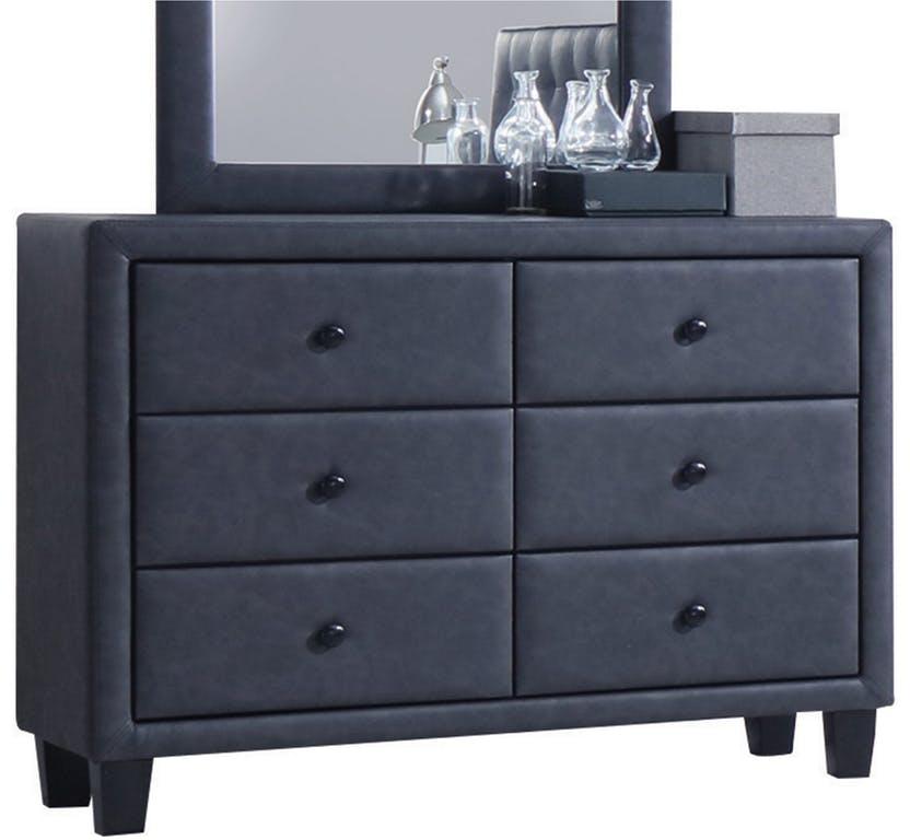 Tone Gray Pu Wood Dresser By Homeroots | Dressers | Modishstore - 2