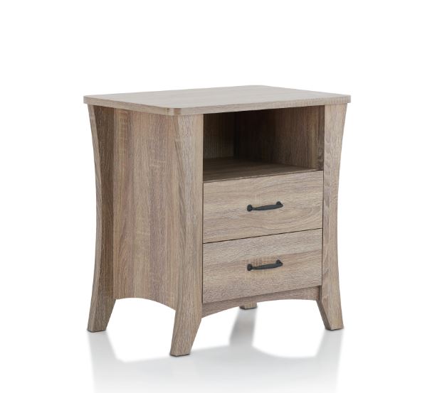 Updated Rustic Natural Wood Finish Nightstand By Homeroots | Nightstands | Modishstore - 3