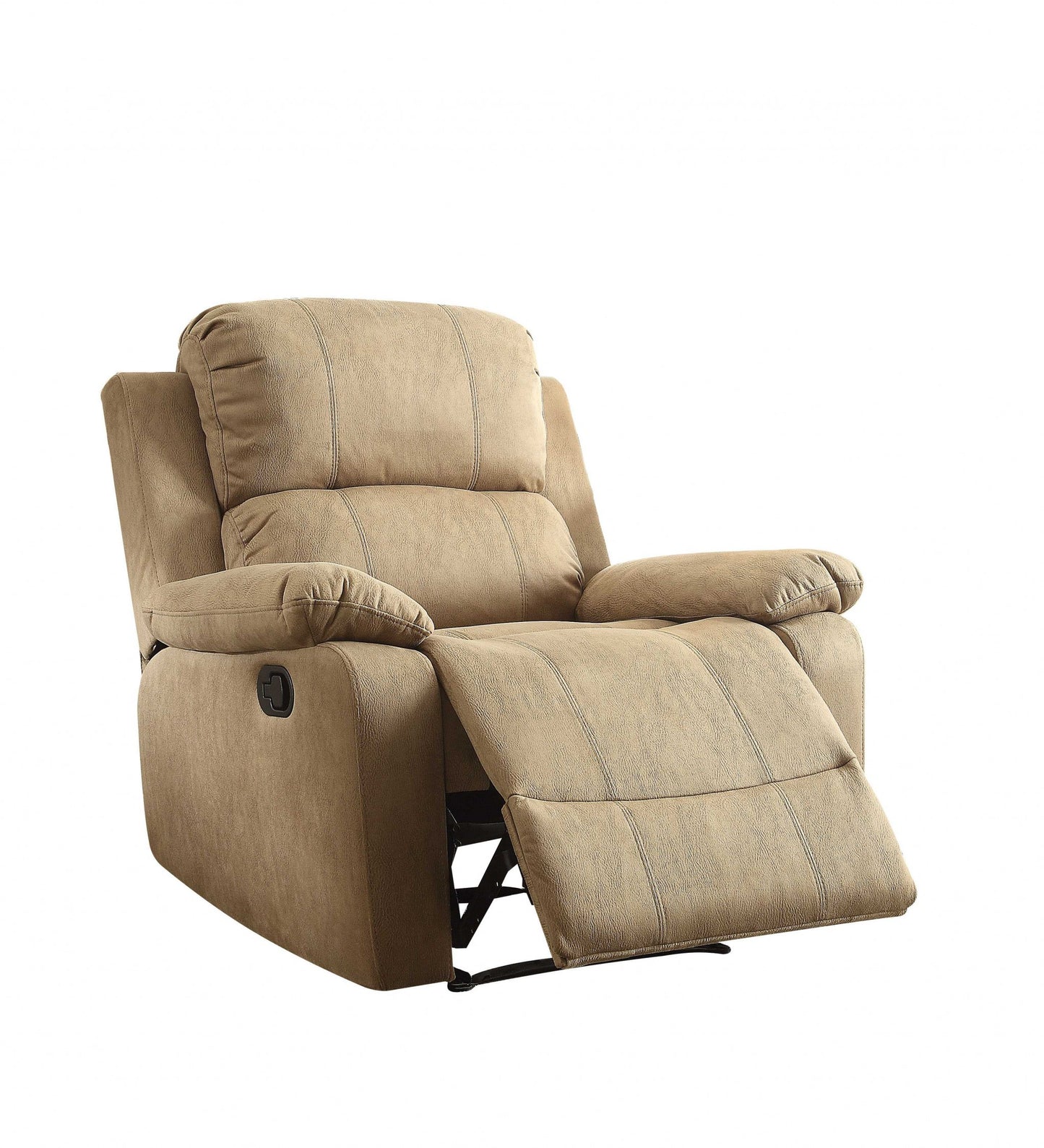 38" X 38" X 39" Brown Polished Microfiber Fabric Recliner By Homeroots | Recliners | Modishstore