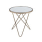 Frosted Glass And Champagne End Table By Homeroots | End Tables | Modishstore
