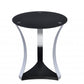Black Glass & Chrome End Table By Homeroots | End Tables | Modishstore