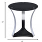 Black Glass & Chrome End Table By Homeroots | End Tables | Modishstore - 2