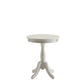 Cottage White Wood Pedestal Side or End Table By Homeroots | End Tables | Modishstore